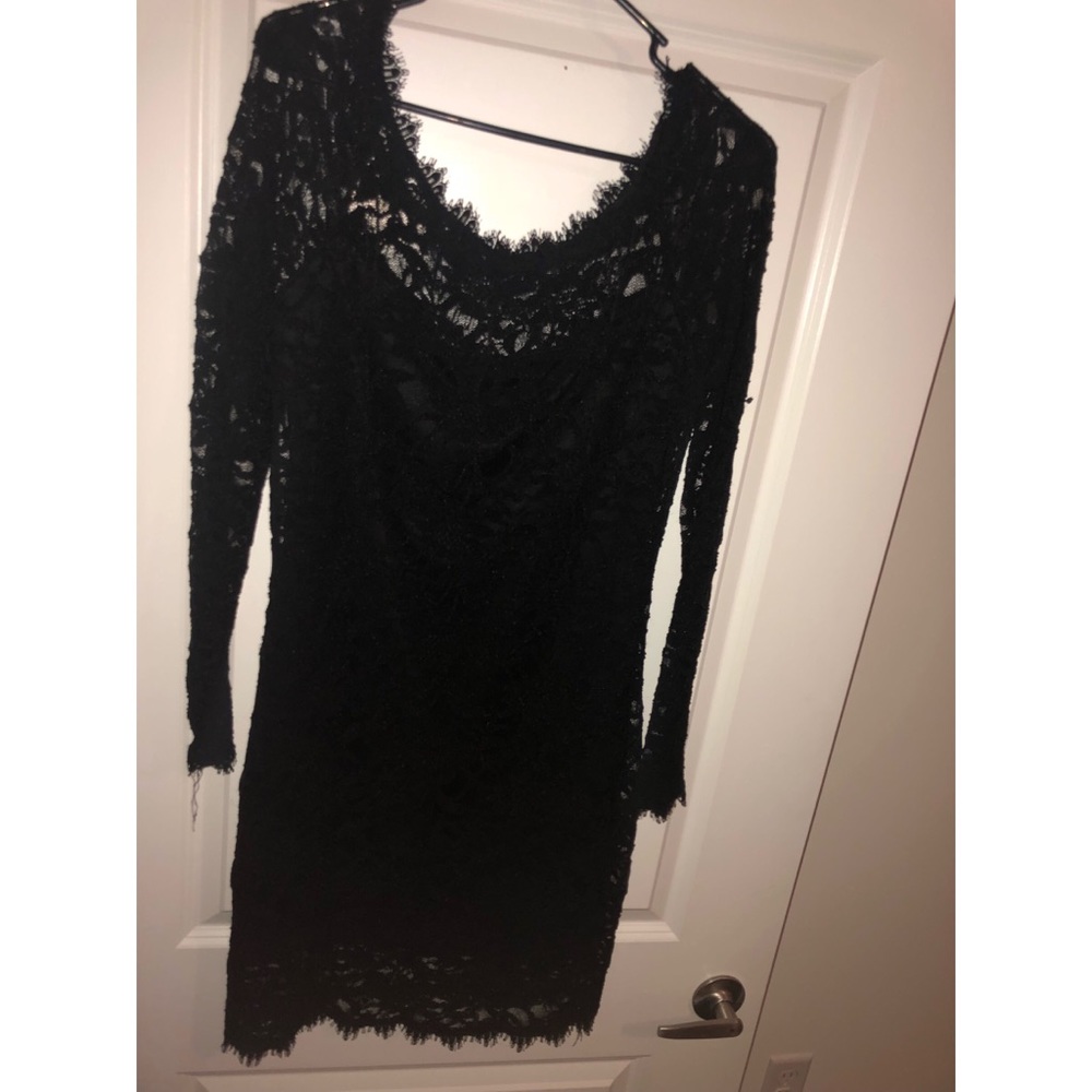 Jump black lace dress
